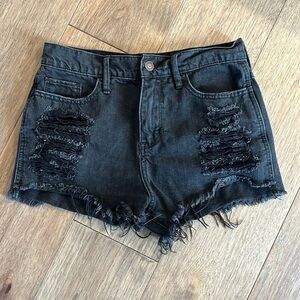 HOLLISTER | high rise distressed shorts, size 3 (26 waist)